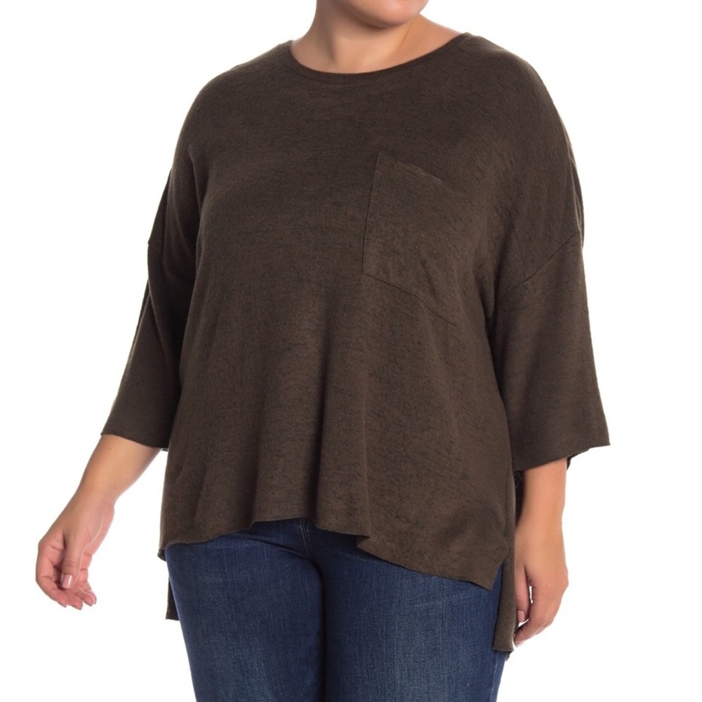 Philosophy Olive Heathered Dolman Knit NWT 1X